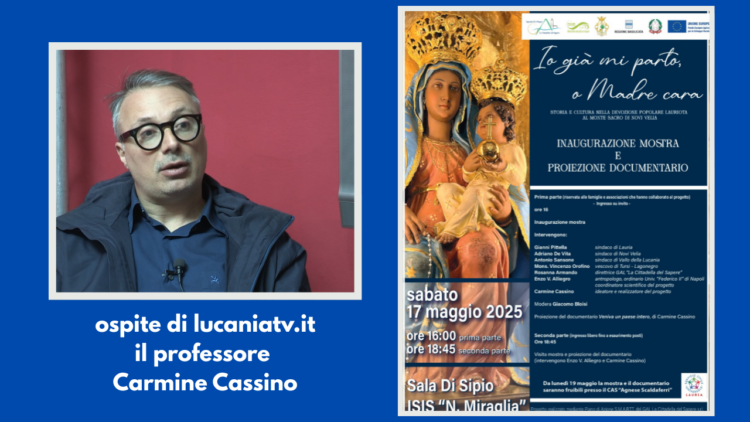 ospite di lucaniatv il professore Carmine Cassino